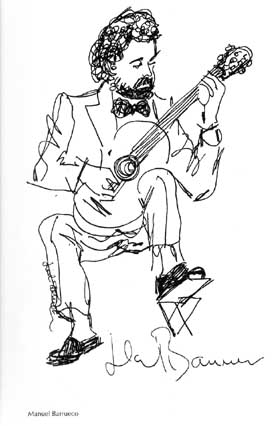 Lisl Steiner Sketch of Manuel Barrueco