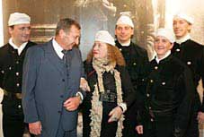 Westlicht - Lisl Steiner celebrating 77th birthday in WestLicht - shown with chimneysweeps