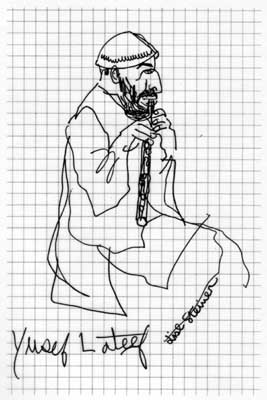 Lisl Steiner Sketch of Yusef Lateef
